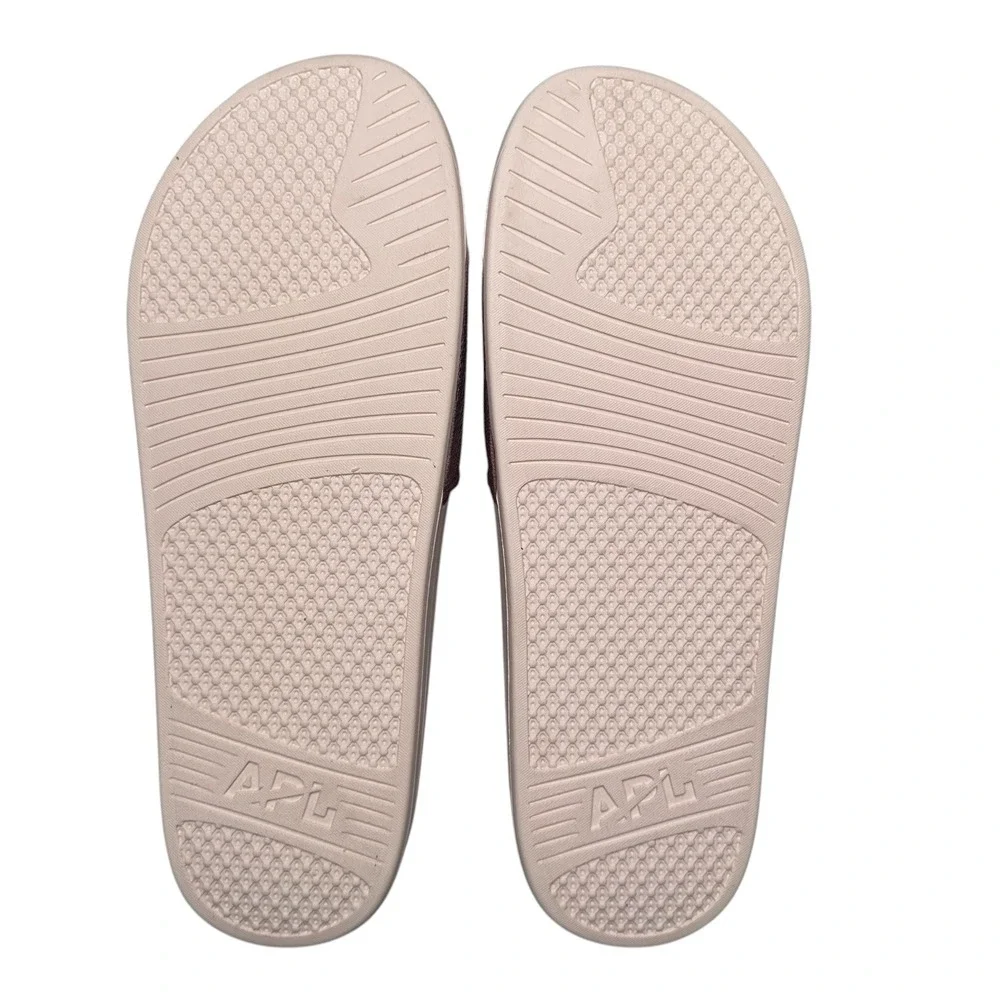 New APL Slides Men's 14 TechLoom Creme Rose Dust Beachwood Athletic Sandals